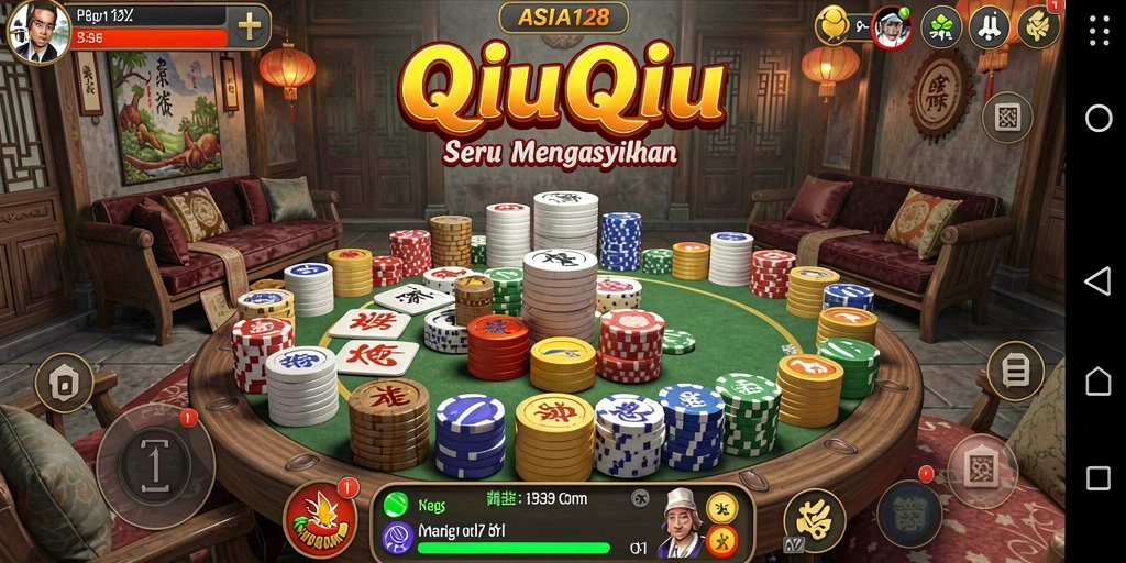 Tampilan gameplay QiuQiu yang seru dari ASIA128.