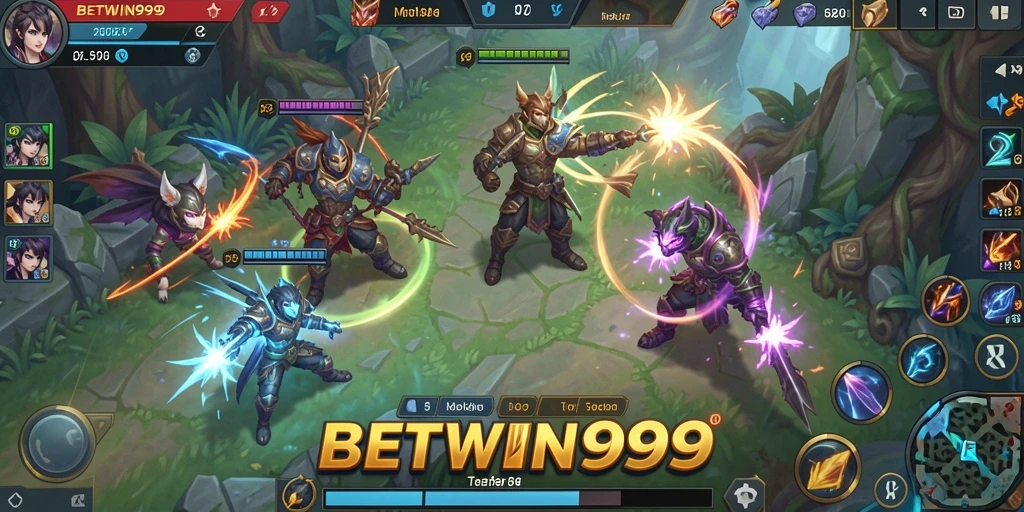 Tampilan gameplay MOBA yang mendebarkan dan penuh strategi.