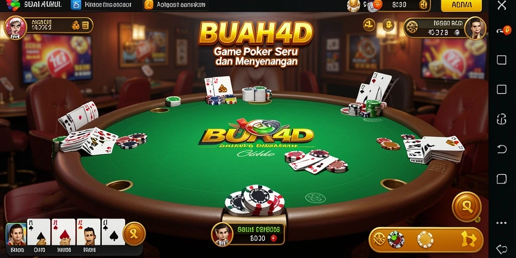 Tampilan gameplay poker yang menarik dan mendebarkan di BUAH4D.