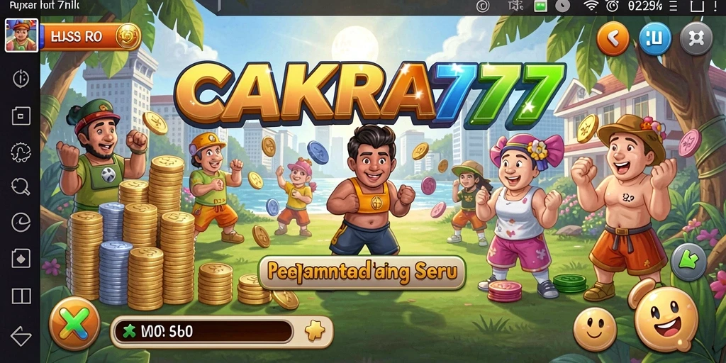 Tampilan gameplay seru dari CAKRA777 yang menyenangkan.
