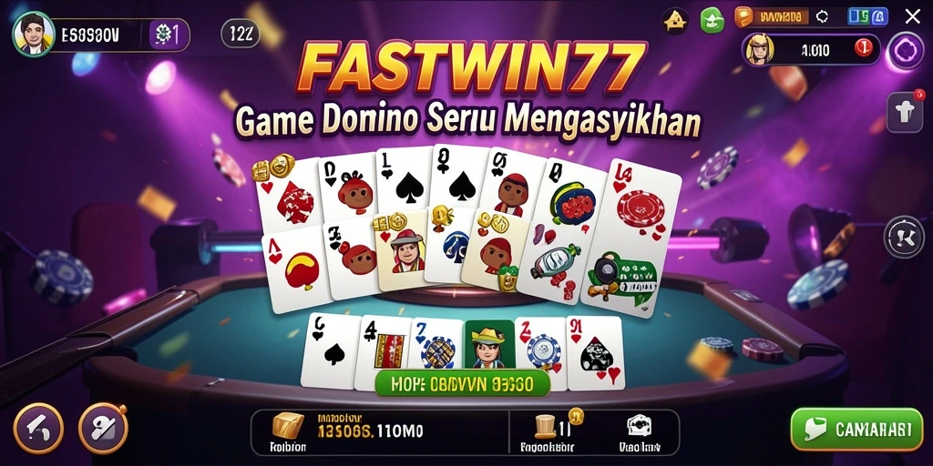 Tampilan gameplay seru dalam permainan Domino FASTWIN77.
