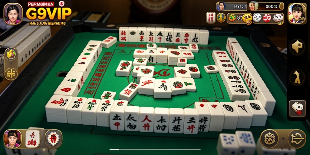 Tampilan gameplay Mahjong yang menantang dan menghibur di G9VIP.