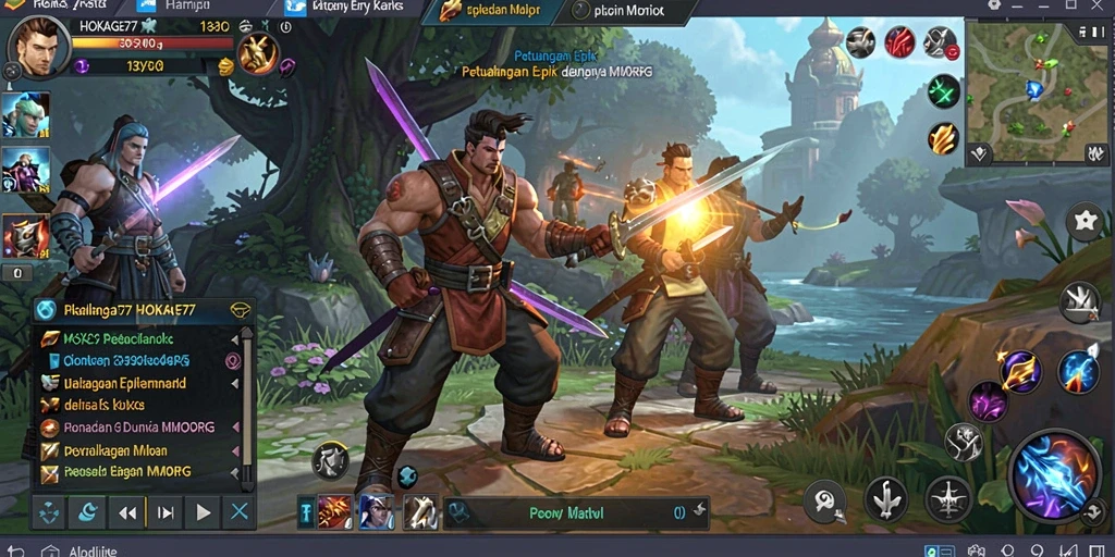 Tampilan gameplay seru HOKAGE77 dengan aksi pertarungan yang menegangkan.