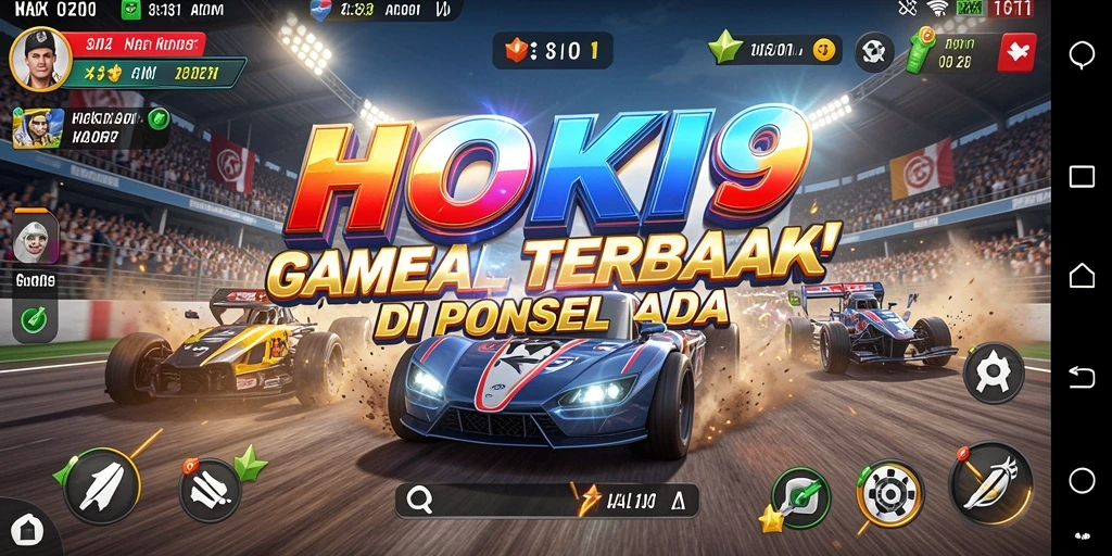 Tampilan gameplay HOKI9 yang mendebarkan dalam balapan cepat.