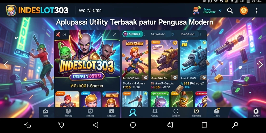 Tampilan utama INDESLOT303 dengan fitur-fitur Utility yang menarik.