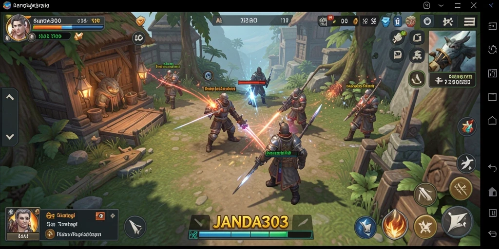 Tampilan gameplay JANDA303 dengan strategi SLG yang menarik.