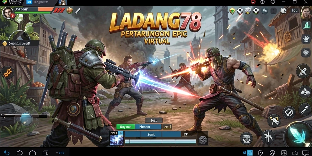 Gameplay pertarungan seru di LADANG78 yang menampilkan aksi dinamis.