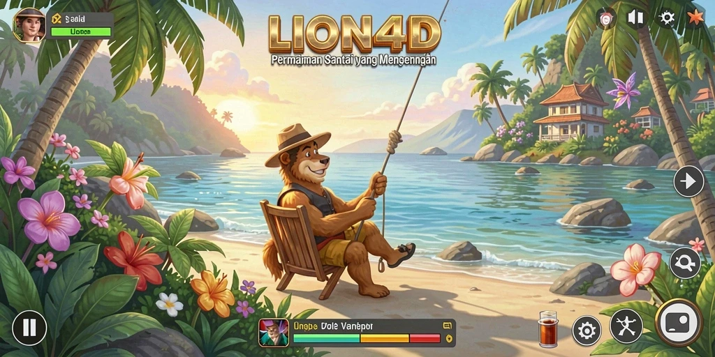 Tampilan gameplay LION4D yang penuh warna dan menyenangkan.