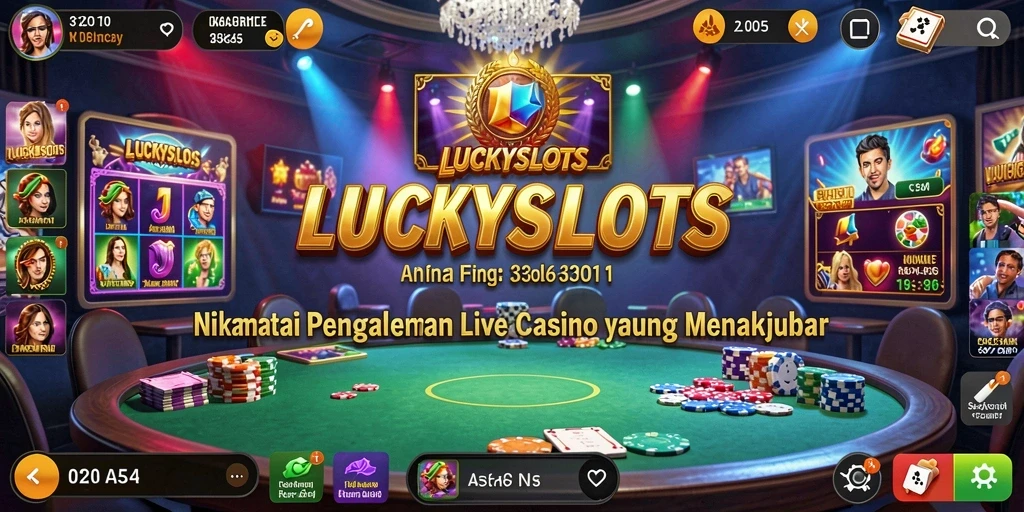 Tampilan menarik gameplay LUCKYSLOTS yang mendebarkan.