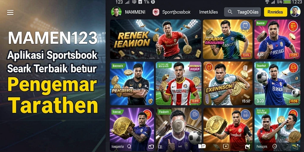 Screenshot MAMEN123 menampilkan tampilan antarmuka pengguna yang menarik untuk taruhan olahraga.