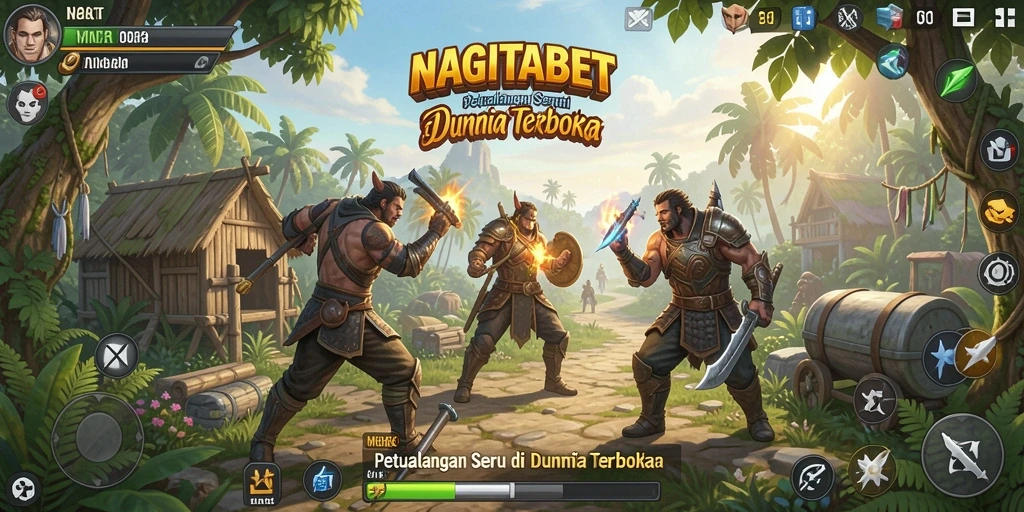 Tampilan gameplay NAGITABET dengan dunia yang luas dan menakjubkan.