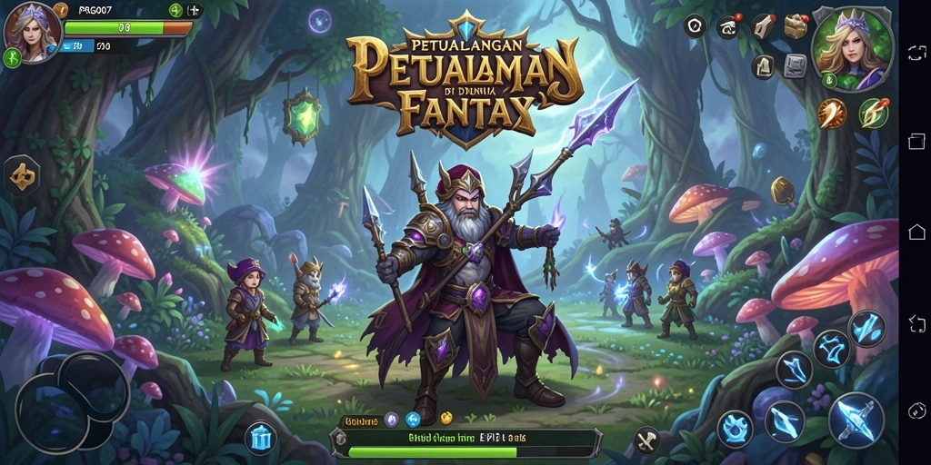 Screenshot menampilkan pertarungan mendebarkan di dunia petualangan.