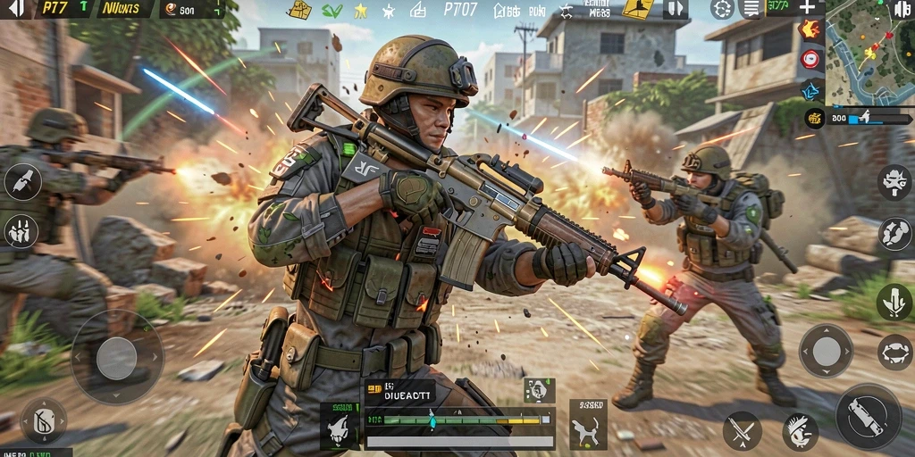 Tangkapan layar PT707 menunjukkan pertempuran intens dalam mode Battle Royale.