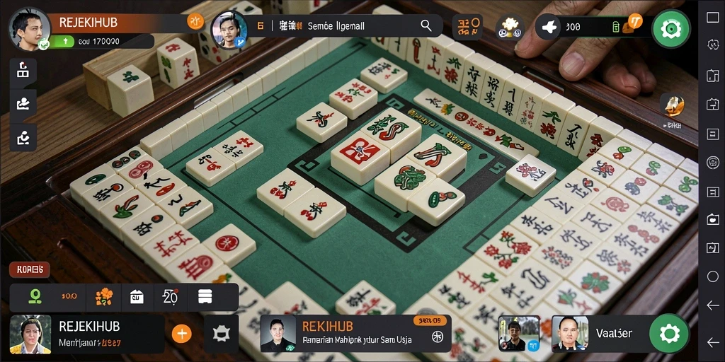 Tampilan gameplay Mahjong yang menawan di REJEKIHUB.