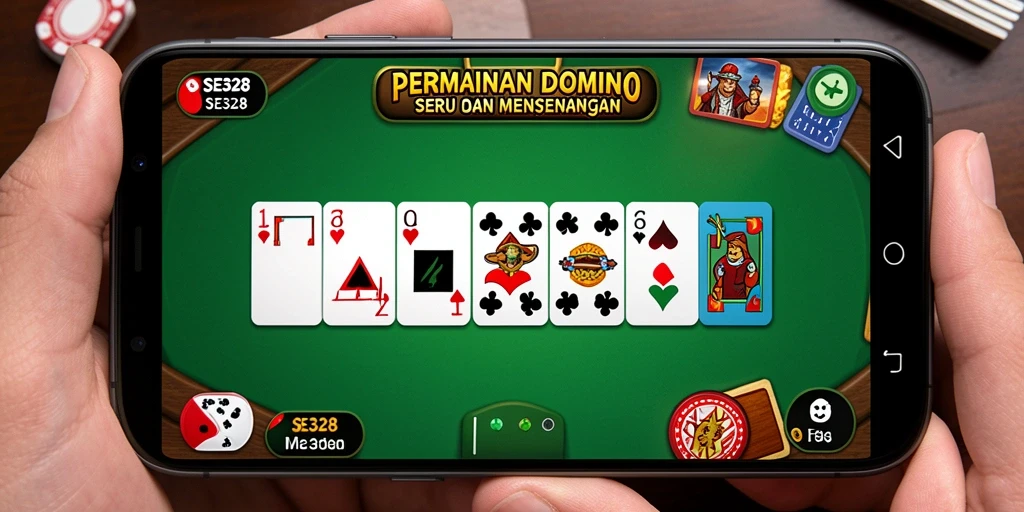 Screenshot gameplay SE328 menampilkan suasana seru permainan Domino.