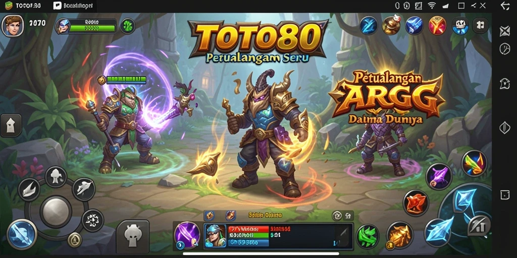 Screenshot menunjukkan aksi seru dalam pertempuran ARPG di TOTO80.